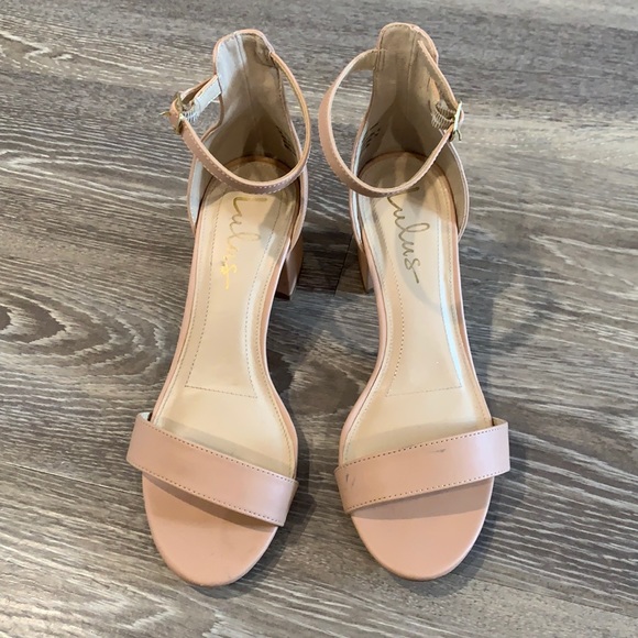 Lulus Shoes - Lulu’s Harper Almond Ankle Strap Heels - size 8